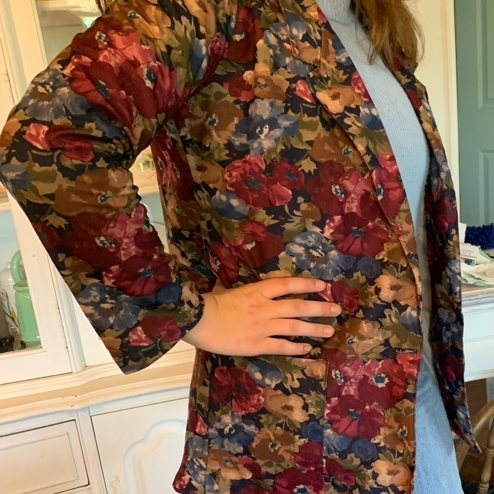 Adorable!!! Vintage Joanna Floral Blazer Retro Chic